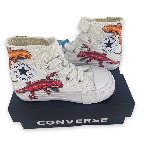 NEW Converse Chuck Taylor All Star 1V Hi Lizard Sneaker Baby Toddler Size 5 - Picture 8 of 9